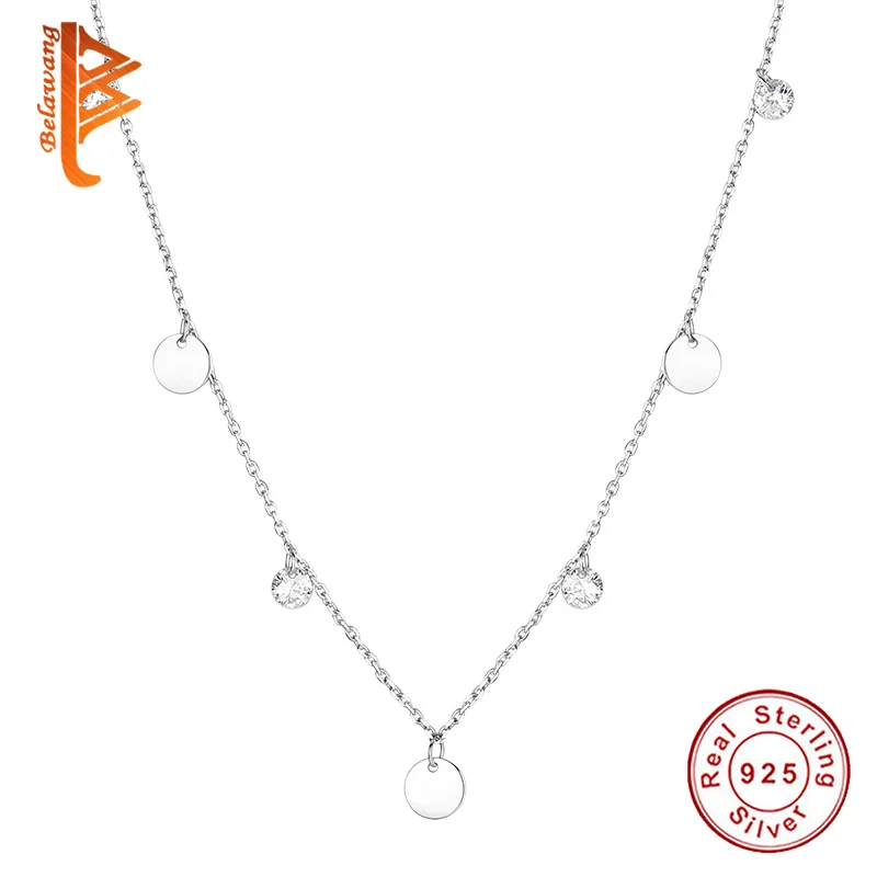 BELAWANG 925 Sterling Silver Clavicle Chain Holiday Seaside Resort Beach Jewelry Round Crystal Chains Necklace for Women Gift
BELAWANG 925 Sterling Silver Clavicle Chain Holiday Seaside Resort Beach Jewelry Round Crystal Chains Necklace for Women Gift