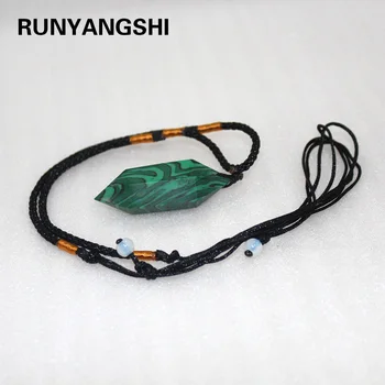 1PCS Natural Crystal Pendant Malachite Green Stone Necklace Quartz semiprecious Jewelry Making Reiki Double Terminated Point
1PCS Natural Crystal Pendant Malachite Green Stone Necklace Quartz semiprecious Jewelry Making Reiki Double Terminated Point