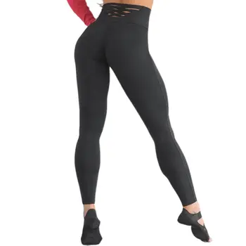Women High Waist Workout Sexy Hollow Out Pants Cross Bandage Solid Color Fitness Slim Long Pants Stretchy Running Tights
Women High Waist Workout Sexy Hollow Out Pants Cross Bandage Solid Color Fitness Slim Long Pants Stretchy Running Tights