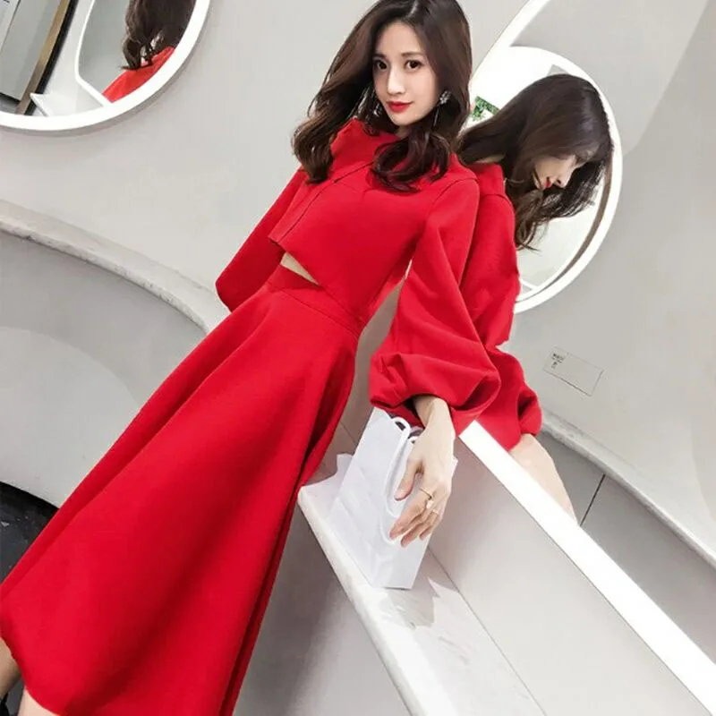 2019 new suit women's temperament ladies suits two-piece round neck lanterns sleeves skirt suit skirt
2019 new suit women's temperament ladies suits two-piece round neck lanterns sleeves skirt suit skirt
