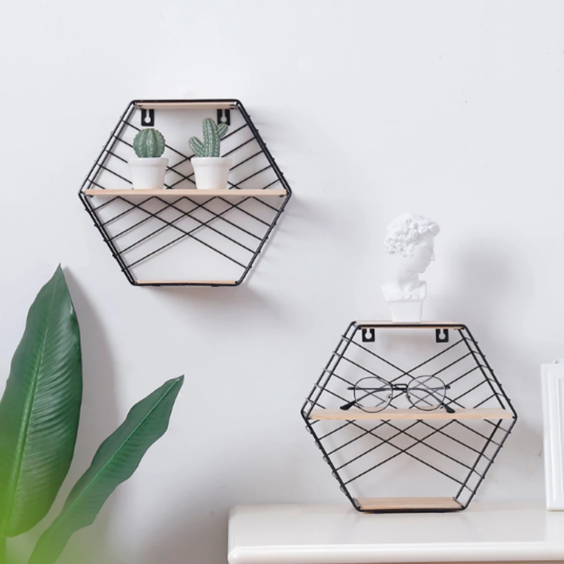 Hexagon Three Layers Wall-mounted Storage Rack Wall Hanging Shelves for Bedroom Decor
Hexagon Three Layers Wall-mounted Storage Rack Wall Hanging Shelves for Bedroom Decor