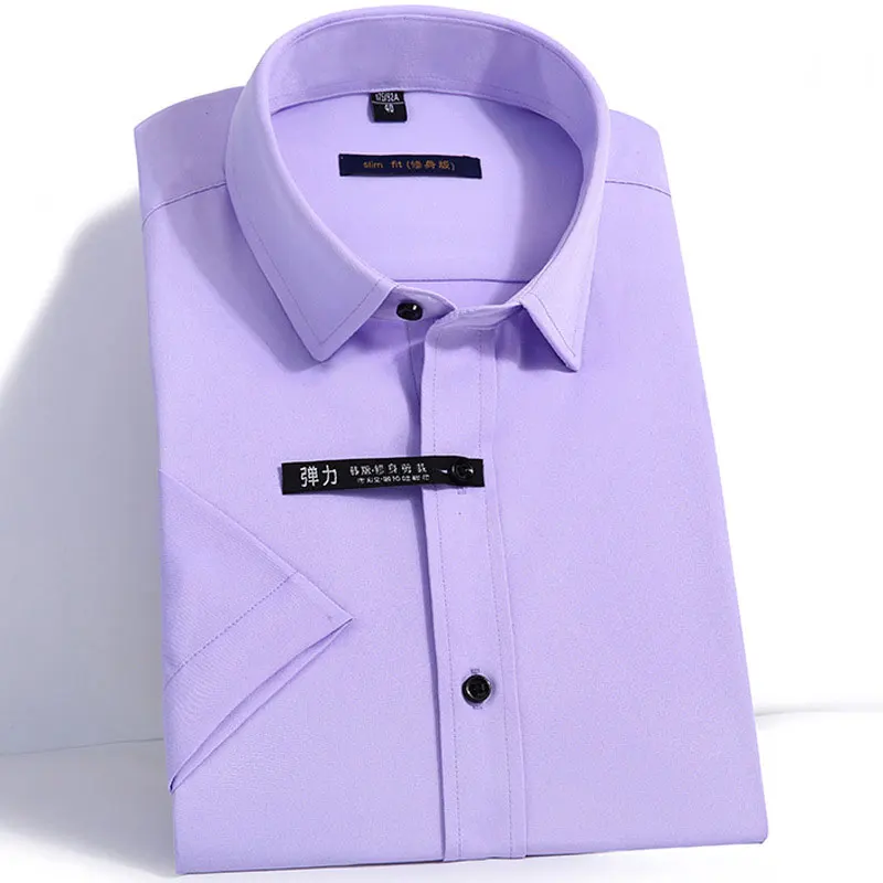 New Summer Bamboo Fiber Solid Men Short Sleeve Dress Shirt Elastic Non-iron Business Slim Fit Quality Formal Men Casual Shirt
New Summer Bamboo Fiber Solid Men Short Sleeve Dress Shirt Elastic Non-iron Business Slim Fit Quality Formal Men Casual Shirt