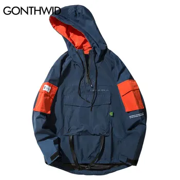 2019 Front Pocket Pullover Jackets Men Autumn Half Zipper Hoodie Jacket Male Hip Hop Casual Windbreaker Coat Streetwear Jacket
2019 Front Pocket Pullover Jackets Men Autumn Half Zipper Hoodie Jacket Male Hip Hop Casual Windbreaker Coat Streetwear Jacket