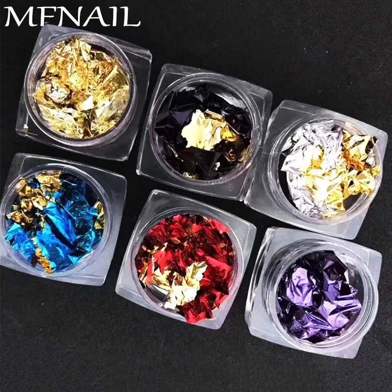 MFNAIL 6box/set Nail Art Colorful Glitter Aluminum Foils Broken Paper Flake Sticker DIY Decoration Manicure Tools Glitter Unghie
MFNAIL 6box/set Nail Art Colorful Glitter Aluminum Foils Broken Paper Flake Sticker DIY Decoration Manicure Tools Glitter Unghie