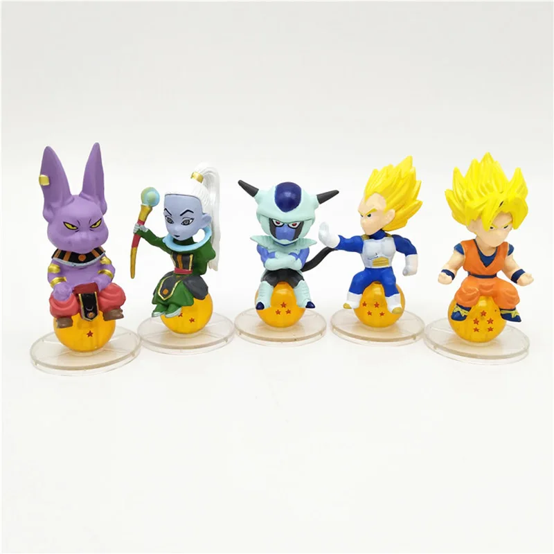 Dragon Ball SUPER Super Saiyan Son Goku Vegeta Champa Frieza Vados Action Figure Sitting on Dragon Ball Toys 5pcs/set 4-6cm
Dragon Ball SUPER Super Saiyan Son Goku Vegeta Champa Frieza Vados Action Figure Sitting on Dragon Ball Toys 5pcs/set 4-6cm