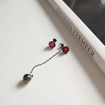 925 sterling silver tassel garnet mysterious hair eardrop earring female temperament of hearts earrings
925 sterling silver tassel garnet mysterious hair eardrop earring female temperament of hearts earrings