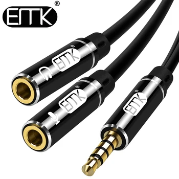 EMK AUX splitter cable 3.5mm Female to 2 Male splitter cable computer mic speaker split cable Y adapter for pc headphone headset
EMK AUX splitter cable 3.5mm Female to 2 Male splitter cable computer mic speaker split cable Y adapter for pc headphone headset