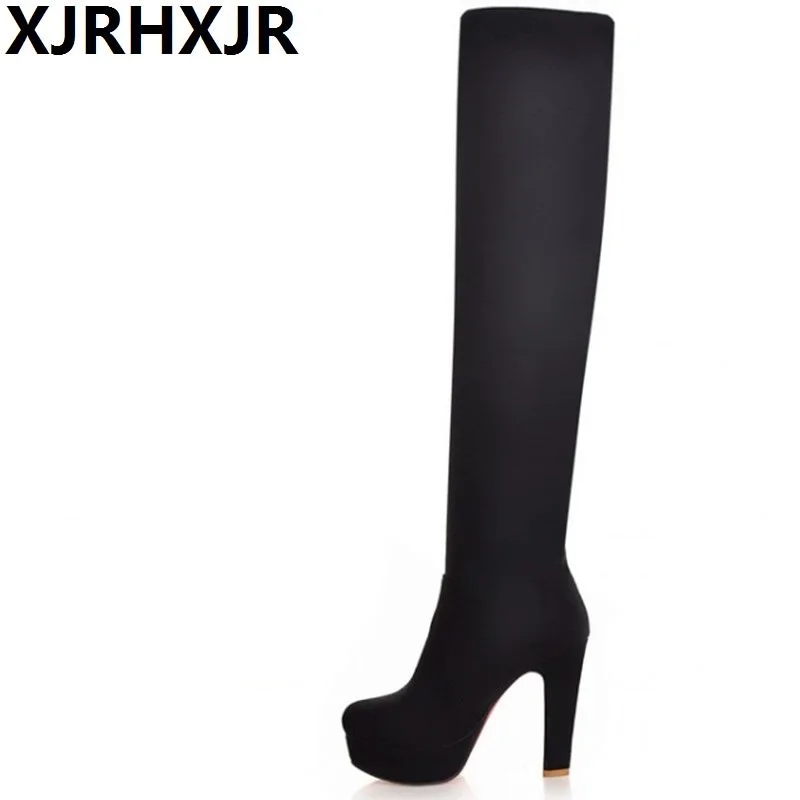 XJRHXJR Stretch Thigh Heel Faux Suede Over the Knee Boots Sexy Chunky Heels High Heel Boots Large Size 34-43 Slip-on Shoes
XJRHXJR Stretch Thigh Heel Faux Suede Over the Knee Boots Sexy Chunky Heels High Heel Boots Large Size 34-43 Slip-on Shoes