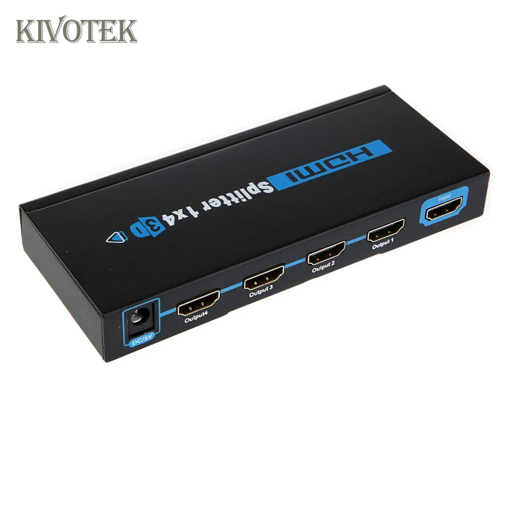 3D 1x4 Video HDMI Splitter Adapter Split 1 In 4 HDMI Female Connector Out Amplifier Dual Display For HDTV DVD CCTV Free Shipping
3D 1x4 Video HDMI Splitter Adapter Split 1 In 4 HDMI Female Connector Out Amplifier Dual Display For HDTV DVD CCTV Free Shipping