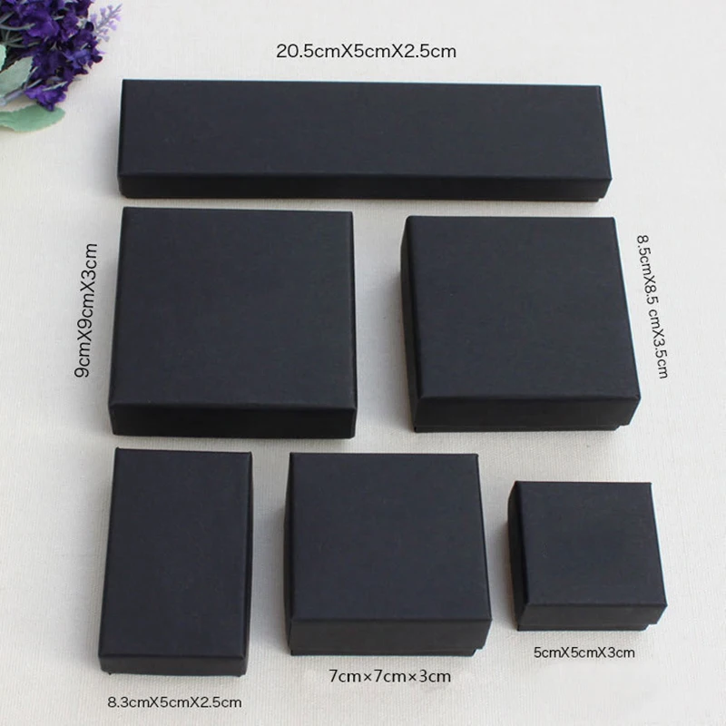 new 1pcs Jewelry package different size black Kraft paper box For earring/ring /bracelet/necklace set jewelry nice box A1
new 1pcs Jewelry package different size black Kraft paper box For earring/ring /bracelet/necklace set jewelry nice box A1