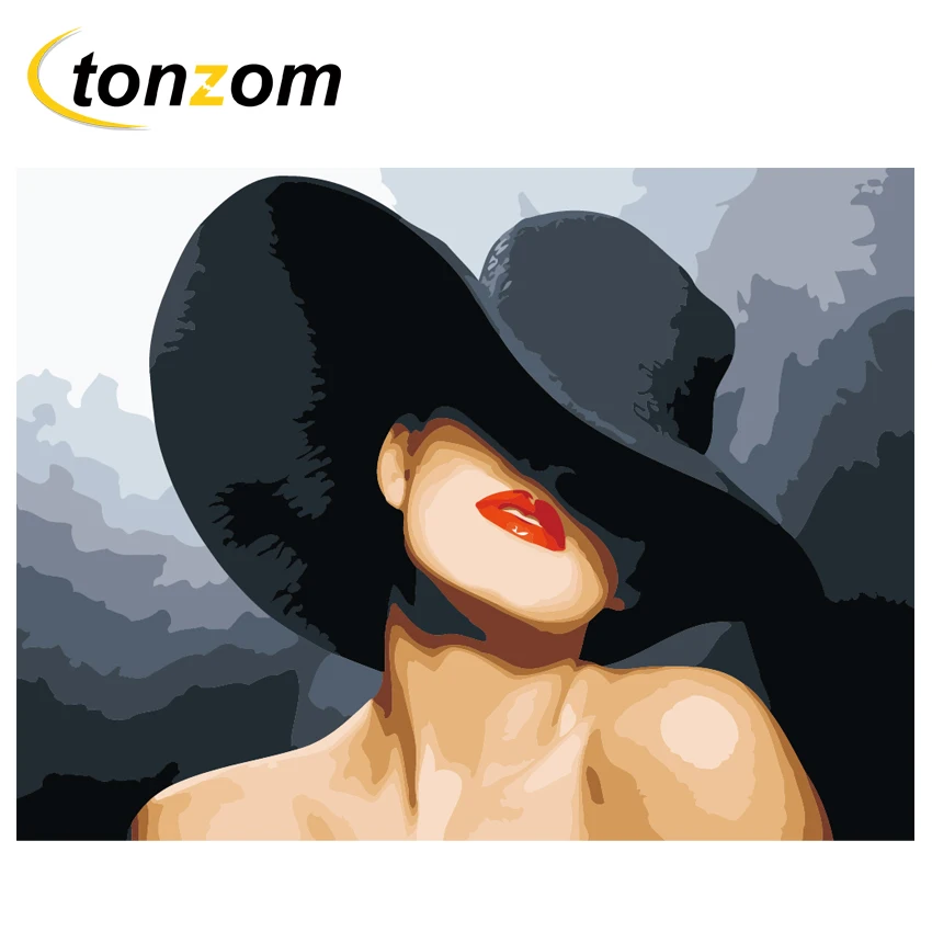 RIHE Black Hat Girl Diy Painting By Numbers Red Lip Oil Painting On Canvas Hand Painted Cuadros Decoracion Acrylic Paint Art
RIHE Black Hat Girl Diy Painting By Numbers Red Lip Oil Painting On Canvas Hand Painted Cuadros Decoracion Acrylic Paint Art