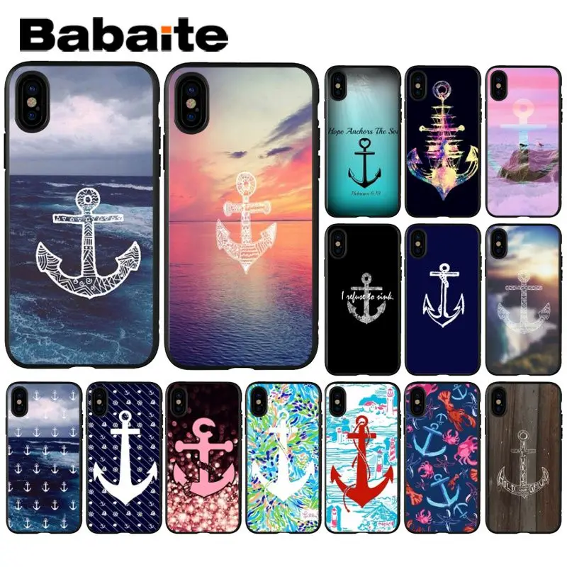 Babaite Sea Striped anchor goldfish fish Black Soft Shell Phone Cover for Apple iPhone 8 7 6 6S Plus X XS MAX 5 5S SE XR Cover
Babaite Sea Striped anchor goldfish fish Black Soft Shell Phone Cover for Apple iPhone 8 7 6 6S Plus X XS MAX 5 5S SE XR Cover
