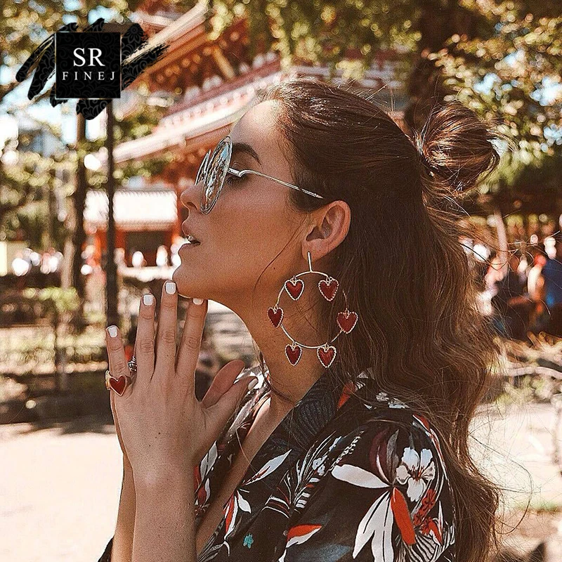 SR:FINEJ 2019 New Hollow Geometry Earrings Heart Sweet Love Earrings Women Gifts Jewelry Orecchini Brincos Pendientes Oorbellen
SR:FINEJ 2019 New Hollow Geometry Earrings Heart Sweet Love Earrings Women Gifts Jewelry Orecchini Brincos Pendientes Oorbellen