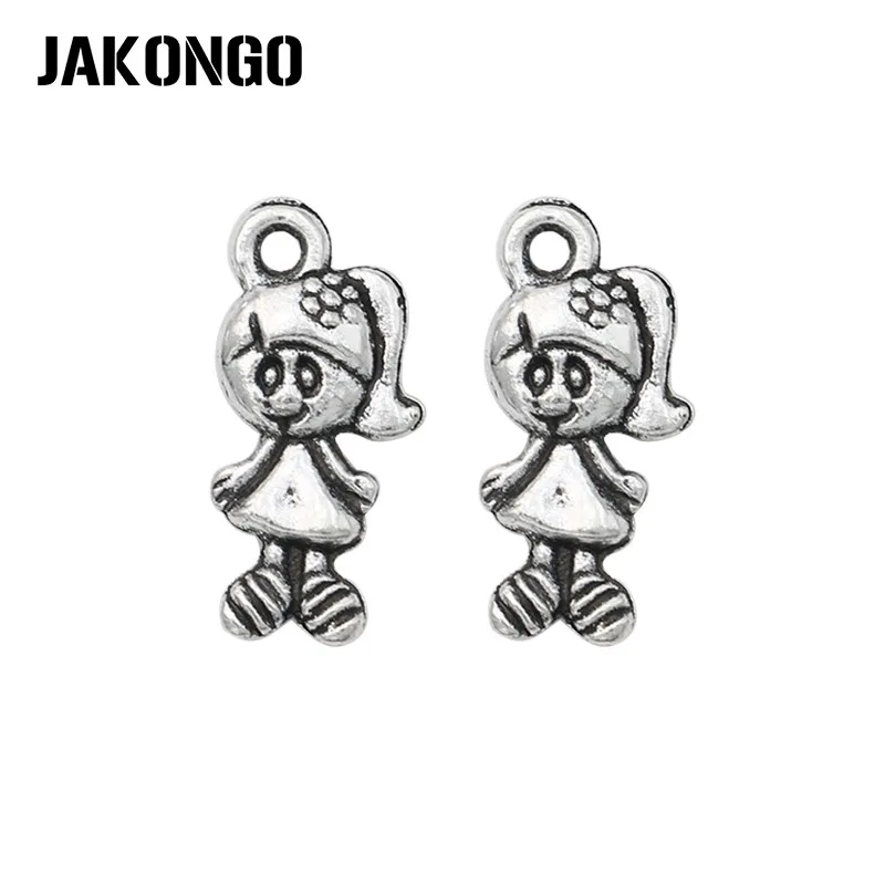 JAKONGO 30pcs Wholesale Antique Silver Plated Girl Charms Beads Pendants for Jewelry Making DIY Handmade 16x7mm
JAKONGO 30pcs Wholesale Antique Silver Plated Girl Charms Beads Pendants for Jewelry Making DIY Handmade 16x7mm