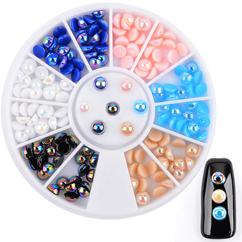 1 Wheel Chameleon Pearl Bead 3D Nail Jewelry 5mm Symphony Flate Back Semi-circle Gems Rhinestones Manicure Nail Art Decoration
1 Wheel Chameleon Pearl Bead 3D Nail Jewelry 5mm Symphony Flate Back Semi-circle Gems Rhinestones Manicure Nail Art Decoration