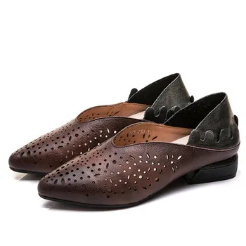 New casual shoes summer autumn hot leather retro pointed hollow women's shoes elegant comfortable soft wild women's single shoes
New casual shoes summer autumn hot leather retro pointed hollow women's shoes elegant comfortable soft wild women's single shoes