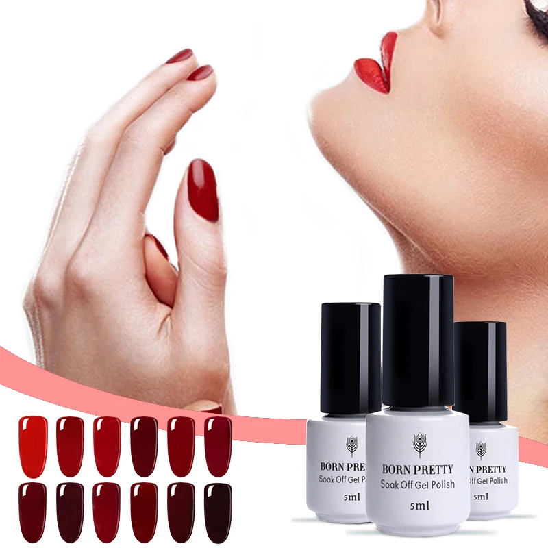 BORN PRETTY 1 Bottle 5ml Soak Off UV Gel Polish 12 Colors Wine Red Series Pure Color Nail Art Gel Polish DIY Nail Art Lacquer
BORN PRETTY 1 Bottle 5ml Soak Off UV Gel Polish 12 Colors Wine Red Series Pure Color Nail Art Gel Polish DIY Nail Art Lacquer