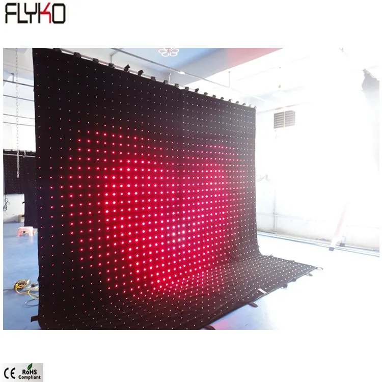 China Flyko resistance and durable marley P100mm 4x4m led video curtain wall cloth used in stage cover backdrop
China Flyko resistance and durable marley P100mm 4x4m led video curtain wall cloth used in stage cover backdrop