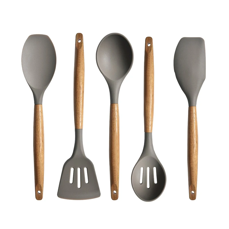 5pcs/set Silicone Cooking Tool Sets Wood Handle Kitchen Utensils Gadgets Spoon Ladle Spatula Cuisine Truner Accessories Supplies
5pcs/set Silicone Cooking Tool Sets Wood Handle Kitchen Utensils Gadgets Spoon Ladle Spatula Cuisine Truner Accessories Supplies