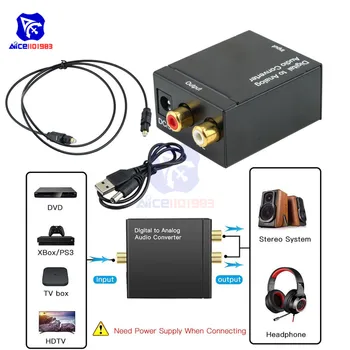 DC 5V 1A Digital to Analog Audio Converter Digital Optical Fiber Coaxial Audio Converter Adapter RCA with Fiber Optical Cable
DC 5V 1A Digital to Analog Audio Converter Digital Optical Fiber Coaxial Audio Converter Adapter RCA with Fiber Optical Cable
