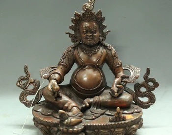 10"Tibetan Buddhism Pure bronze Yellow Jambhala Buddha wealth God Tantra Statue
10"Tibetan Buddhism Pure bronze Yellow Jambhala Buddha wealth God Tantra Statue