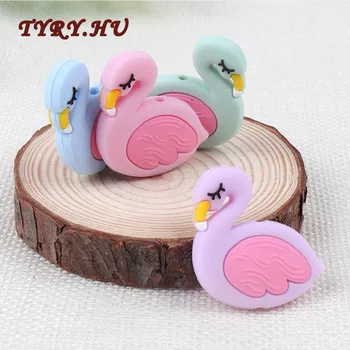 5PC Food Grade Swan Silicone Beads BPA Free for DIY Baby Teething Necklace Flaming Bird Shape Toy Pendant Accessories
5PC Food Grade Swan Silicone Beads BPA Free for DIY Baby Teething Necklace Flaming Bird Shape Toy Pendant Accessories
