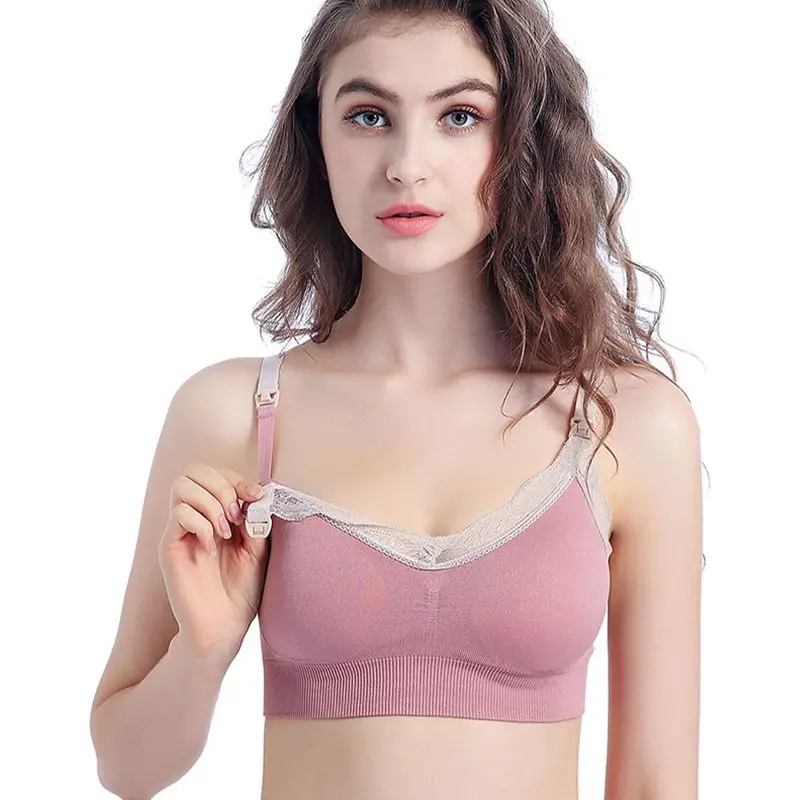 Nursing Bra High Elastic Seamless Rimless Lace On The Buckle Feeding Pregnant Women Underwear, Rouge Powder
Nursing Bra High Elastic Seamless Rimless Lace On The Buckle Feeding Pregnant Women Underwear, Rouge Powder