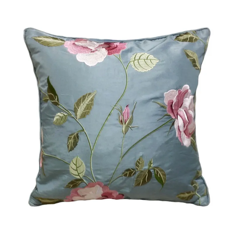 Free Shipping Deluxe Silky Pillow Cover Embroidery Cushion Cover Sofa Decorative Floral Silk Pillow Case 45*45 cm Sell by piece
Free Shipping Deluxe Silky Pillow Cover Embroidery Cushion Cover Sofa Decorative Floral Silk Pillow Case 45*45 cm Sell by piece