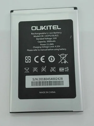 MATCHEASY для Oukitel C8 аккумулятор 100% оригинальный 3000 мАч запасная батарея мобильный