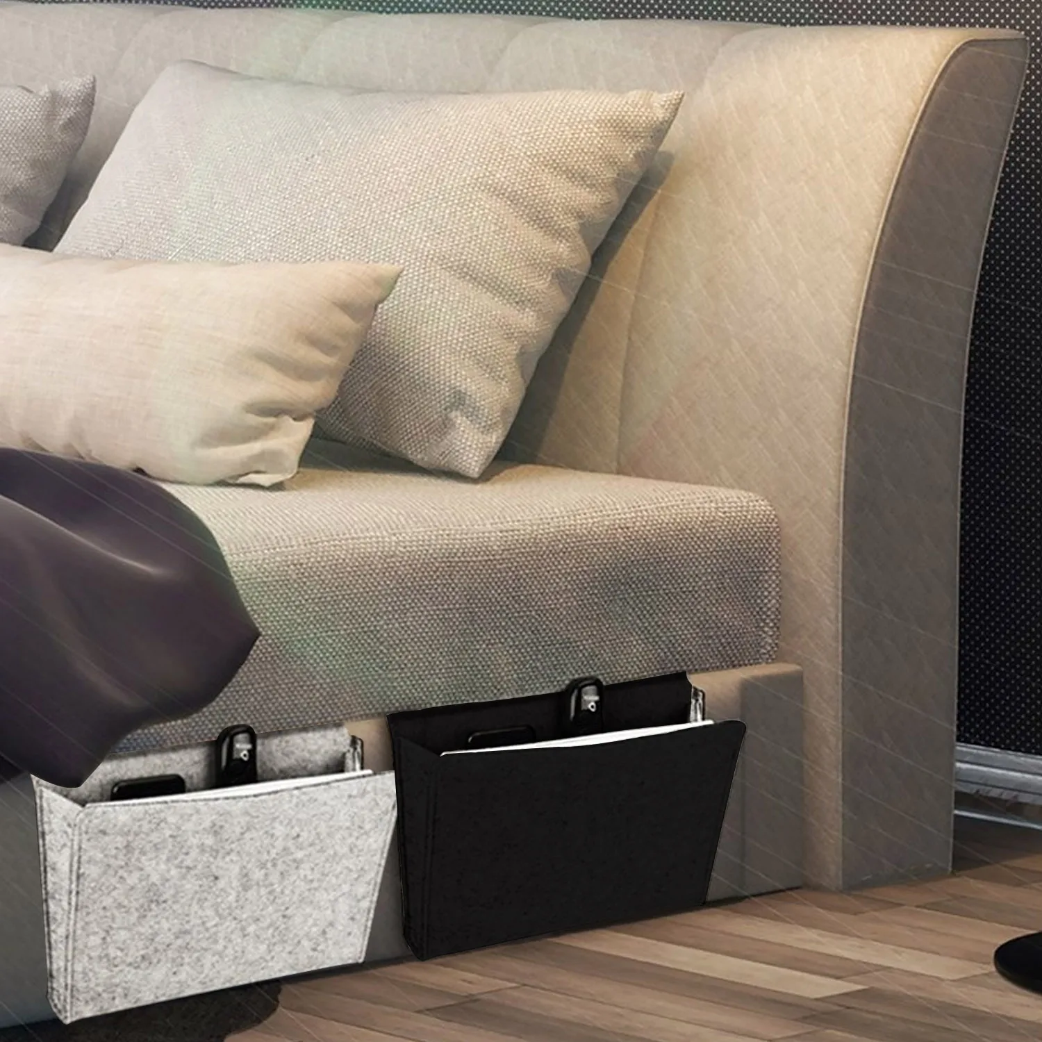 Behogar 2mm Thickness Contains Felt Bedside Hanging Organizer Storage Bag Caddy Pocket Organizer for Table Sofa Beds Hotel
Behogar 2mm Thickness Contains Felt Bedside Hanging Organizer Storage Bag Caddy Pocket Organizer for Table Sofa Beds Hotel