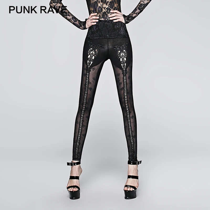PUNK RAVE Gothic Harem Black Leggings Rose Jacquards Perspective Embossed Palazzo Pants Women Breathable Rock Trousers Females
PUNK RAVE Gothic Harem Black Leggings Rose Jacquards Perspective Embossed Palazzo Pants Women Breathable Rock Trousers Females