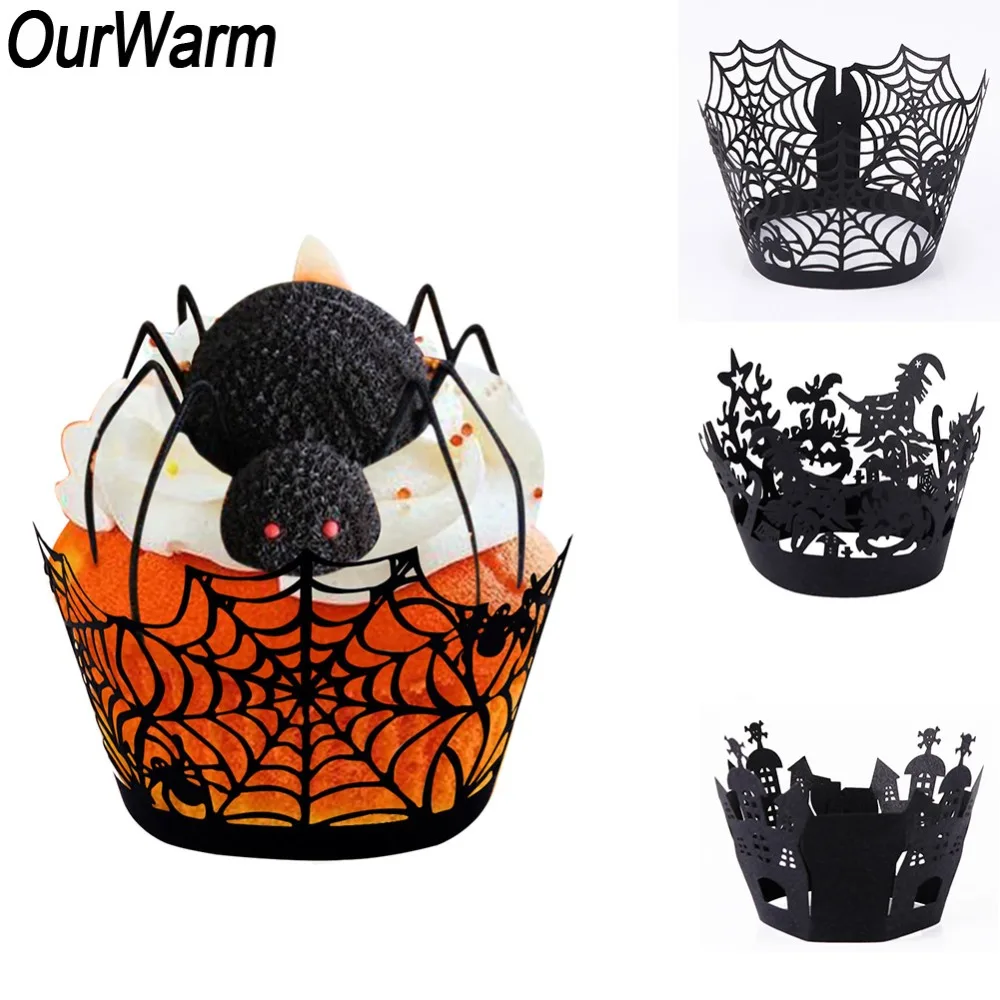 OurWarm 12Pcs Halloween Laser Cut Cupcake Wrapper Witch Spiderweb Castle Paper Cake Topper Halloween Decoration Horror Props
OurWarm 12Pcs Halloween Laser Cut Cupcake Wrapper Witch Spiderweb Castle Paper Cake Topper Halloween Decoration Horror Props