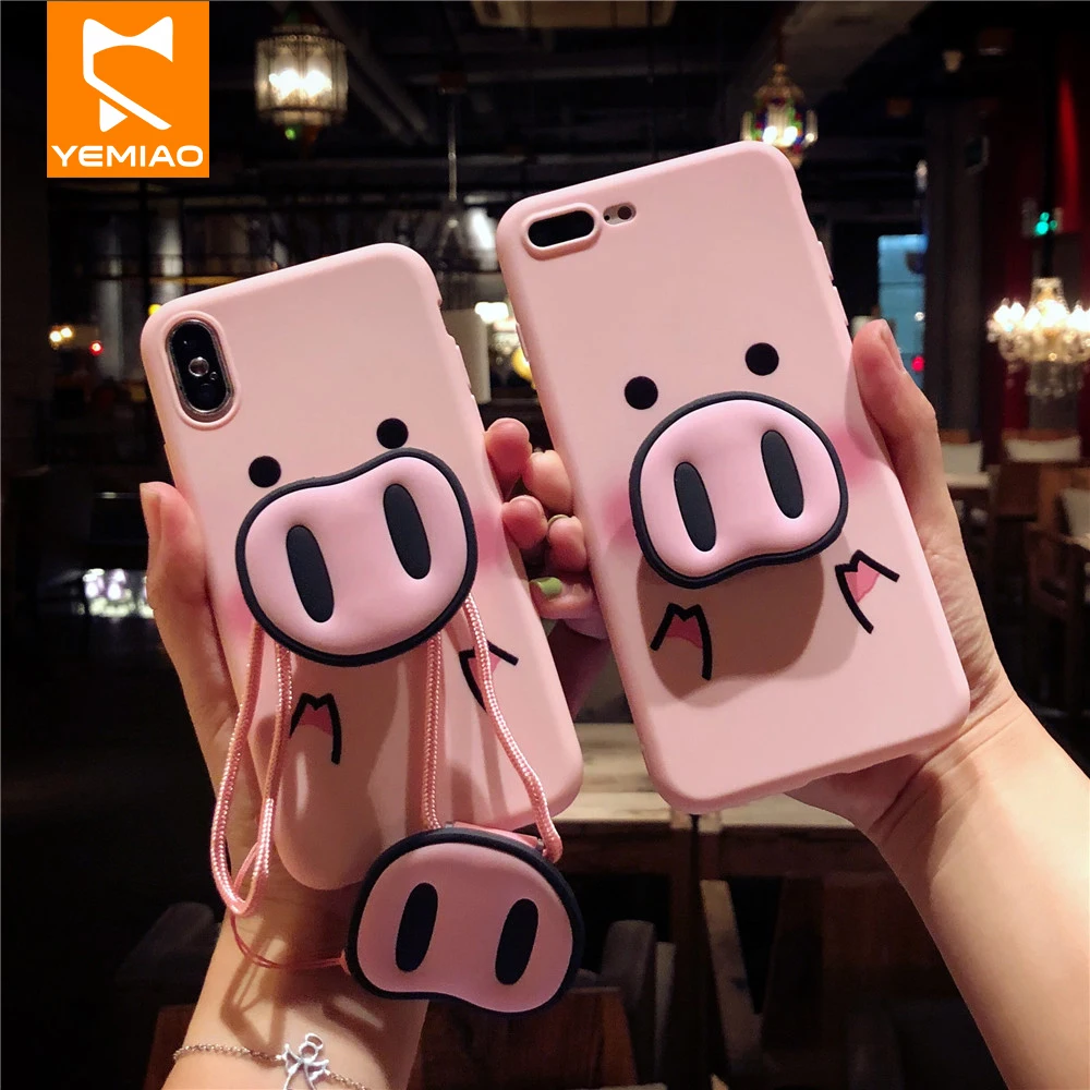 Cute Pink Case For iPhone X 7 Plus XS 10 Case Silicone Phone Stand Holder Cover For iPhone 6S 8 6 Plus XS Max Case Pig Lanyard
Cute Pink Case For iPhone X 7 Plus XS 10 Case Silicone Phone Stand Holder Cover For iPhone 6S 8 6 Plus XS Max Case Pig Lanyard