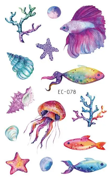 Waterproof Temporary Fake Tatoo Stickers Kids Tattoo Sticker Wonderful Sea World Fish Tatouage Flash Tatto Tattoos For Girl Boy
Waterproof Temporary Fake Tatoo Stickers Kids Tattoo Sticker Wonderful Sea World Fish Tatouage Flash Tatto Tattoos For Girl Boy