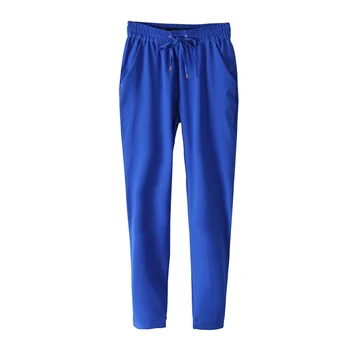 SYB 2017 NEW Casual Women Pants Solid Color Drawstring Elastic Waist Comfy Full Length Chiffon Harem Pants Navy blue
SYB 2017 NEW Casual Women Pants Solid Color Drawstring Elastic Waist Comfy Full Length Chiffon Harem Pants Navy blue