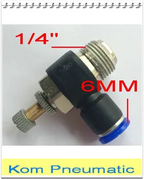 

10pcs/lot SL 6MM-1/4" Pneumatic Throttle Valve,Quick Push In Air Fitting For 6MM Tube 1/4" Thread SL6-02 Flow Controller