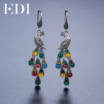 EDI Colorful Precious Mult Stone Womens Long Earings Jewelry Phoenix Peacock Feather With Bohemian Ethnic Style From India
EDI Colorful Precious Mult Stone Womens Long Earings Jewelry Phoenix Peacock Feather With Bohemian Ethnic Style From India