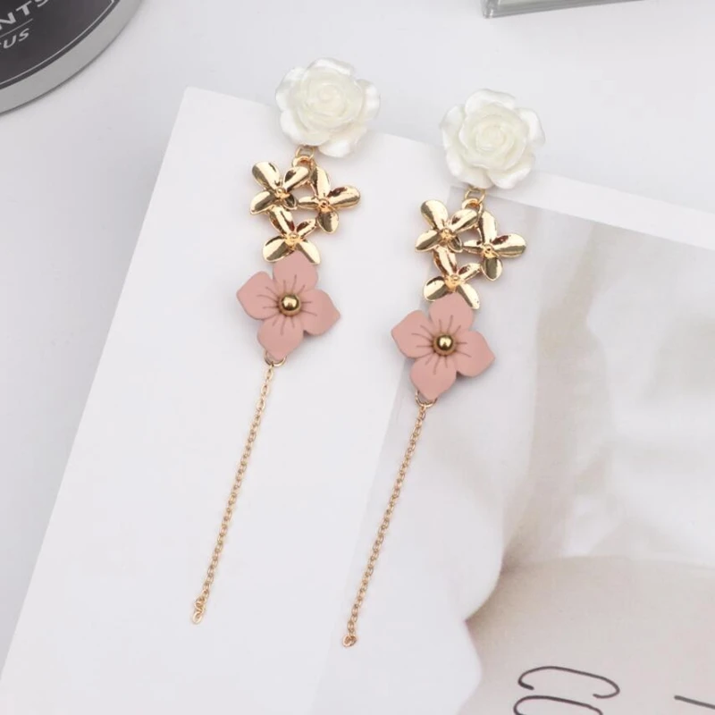 Korean Long Dangle Earrings Flower Earrings Gold Color Metal Earrings 2019 Pendientes Tassel Brincos Tassel Chain Ear Jewelry
Korean Long Dangle Earrings Flower Earrings Gold Color Metal Earrings 2019 Pendientes Tassel Brincos Tassel Chain Ear Jewelry
