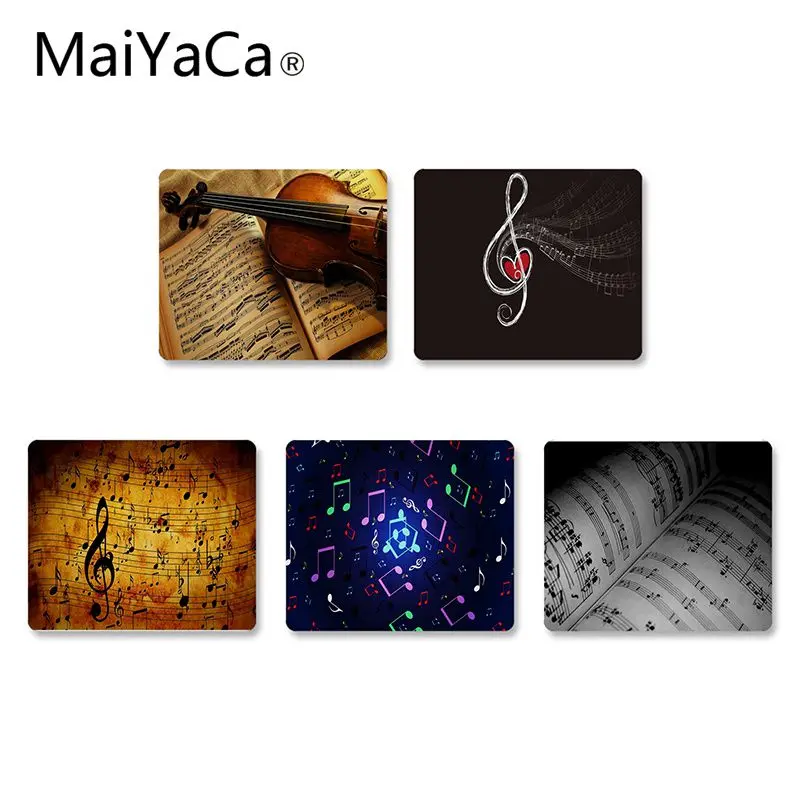 MaiYaCa пользовательский кожаный крутой музыкальный нот маленький Коврик Для Мыши