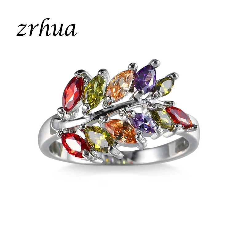 ZRHUA Genuine 925 Sterling Silver Women Rainbow Rings AAA Shiny Cubic Zircon Pave Setting Female Colorful Party Jewelry Anel
ZRHUA Genuine 925 Sterling Silver Women Rainbow Rings AAA Shiny Cubic Zircon Pave Setting Female Colorful Party Jewelry Anel