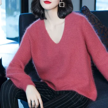 2020 V collar sweater, women's autumn winter, loose jacket Korean red, short knitted sweater, spring and autumn fashion sweater.
2020 V collar sweater, women's autumn winter, loose jacket Korean red, short knitted sweater, spring and autumn fashion sweater.
