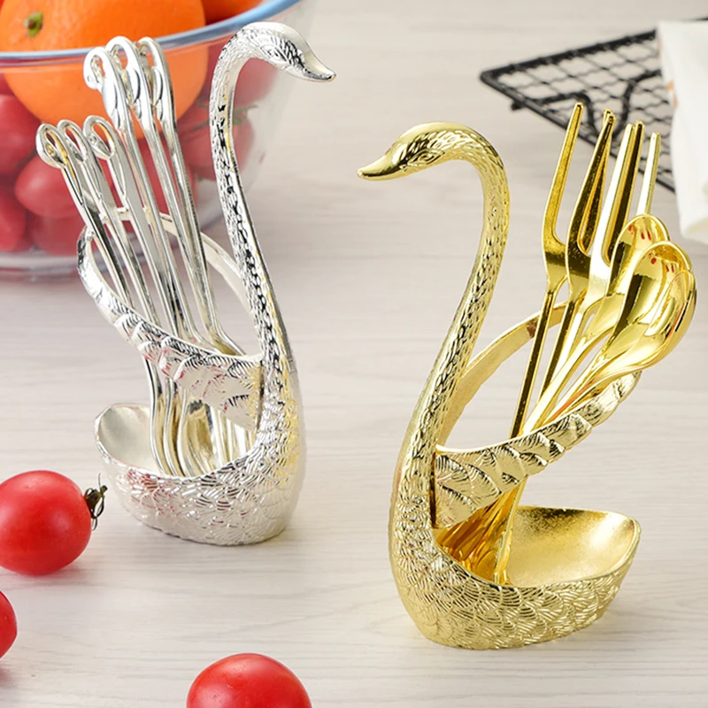 Alloy Swan Spoon Tableware Holder For Kitchen Western Portable Cutlery Set Dinner Wedding Party Decorate Fruit Fork Organizer
Alloy Swan Spoon Tableware Holder For Kitchen Western Portable Cutlery Set Dinner Wedding Party Decorate Fruit Fork Organizer