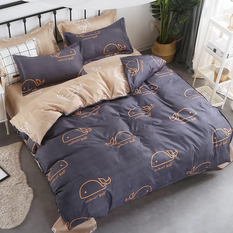 Home Textile Whale Cartoon Gray Duvet Cover Pillowcase Flat Bed Sheet Kid Child Teen Boy Girl 3/4pcs King Size Bedding Linen Set
Home Textile Whale Cartoon Gray Duvet Cover Pillowcase Flat Bed Sheet Kid Child Teen Boy Girl 3/4pcs King Size Bedding Linen Set