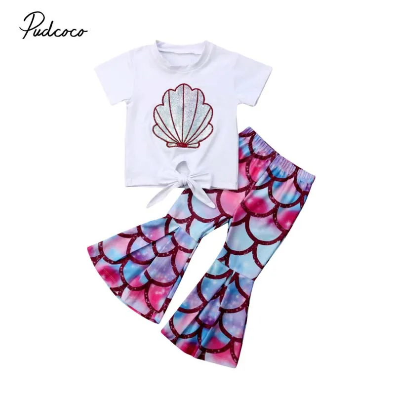 2019 Brand 2PCS Toddler Kid Baby Girl Summer Mermaid Tops Bandage Blouse Scale Print Flared Pants Outfit Sunsuit Costume Clothes
2019 Brand 2PCS Toddler Kid Baby Girl Summer Mermaid Tops Bandage Blouse Scale Print Flared Pants Outfit Sunsuit Costume Clothes