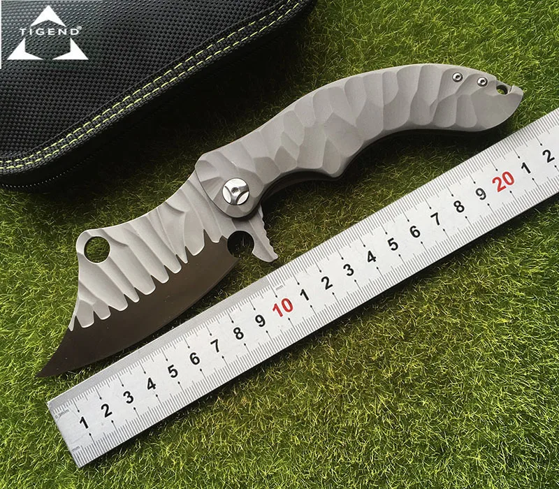 TIGEND 1028 XL Flipper folding knife D2 blade TC4 titanium alloy handle camping hunting outdoor Kitchen knives edc tools
TIGEND 1028 XL Flipper folding knife D2 blade TC4 titanium alloy handle camping hunting outdoor Kitchen knives edc tools