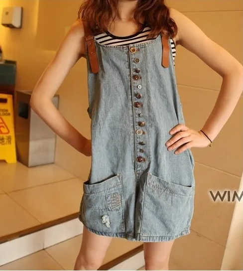 Summer Japnese Style Women Girls Washed Jeans Denim Casual Pockets Button Jumpsuit Romper Overalls Light Blue Jeans Shorts Pants
Summer Japnese Style Women Girls Washed Jeans Denim Casual Pockets Button Jumpsuit Romper Overalls Light Blue Jeans Shorts Pants