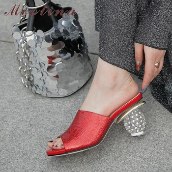 Meotina Women Slippers Summer Shoes Natural Genuine Leather Strange Style Heels Shoes Rhinestone Open Toe Slides Lady Sandals 39
Meotina Women Slippers Summer Shoes Natural Genuine Leather Strange Style Heels Shoes Rhinestone Open Toe Slides Lady Sandals 39