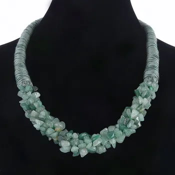 Trendy Selling Rope Choker Necklace For Women Green Natural Stone Pendant Necklace Brand Design Party Necklace
Trendy Selling Rope Choker Necklace For Women Green Natural Stone Pendant Necklace Brand Design Party Necklace