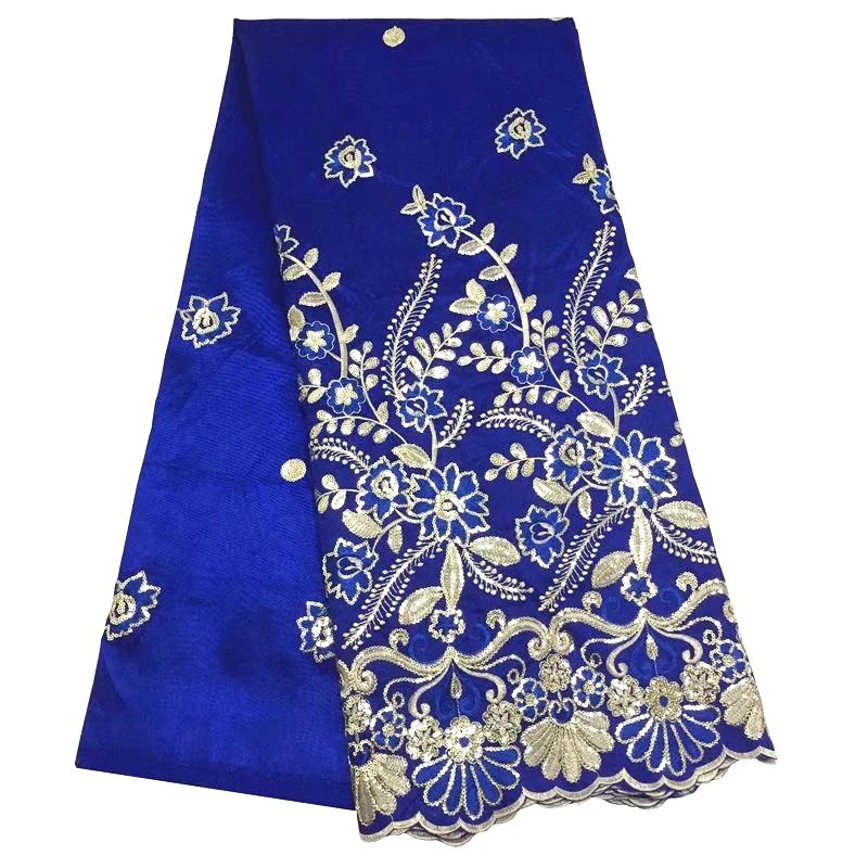 African George Fabric With Sequins Raw silk George Wrapper royal blue George lace Fabric 5yards sewing material
African George Fabric With Sequins Raw silk George Wrapper royal blue George lace Fabric 5yards sewing material