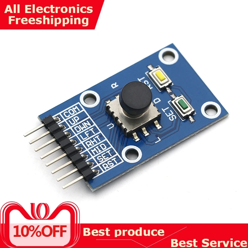 Five Direction Navigation Button Module for MCU AVR Game 5D Rocker Joystick Independent Keyboard for Arduino Joystick Module
Five Direction Navigation Button Module for MCU AVR Game 5D Rocker Joystick Independent Keyboard for Arduino Joystick Module